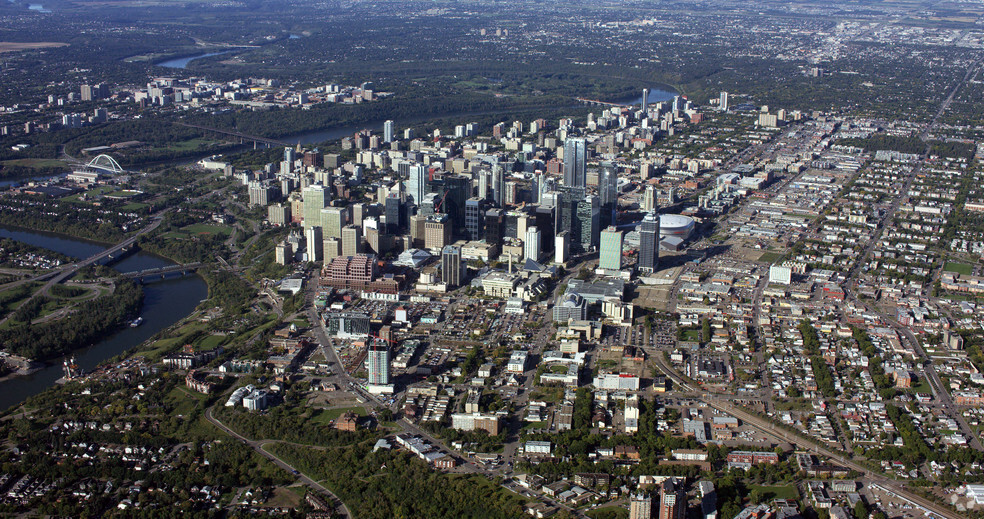 10150 100th St NW, Edmonton, AB for lease - Aerial - Image 3 of 6