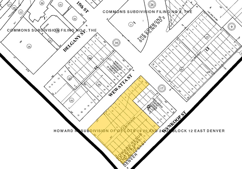 1401 Wynkoop St, Denver, CO for sale - Plat Map - Image 1 of 1