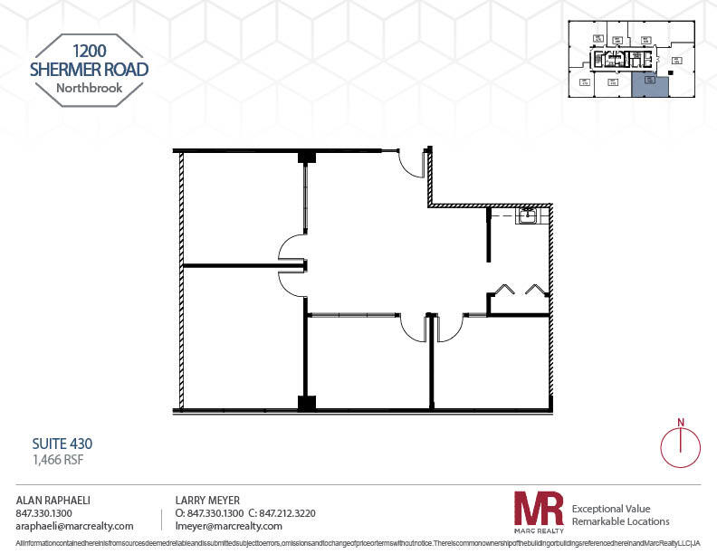 1200 Shermer Rd, Northbrook, IL for lease Floor Plan- Image 1 of 5