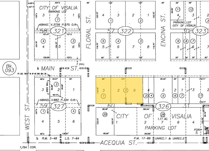 309-317 W Main St, Visalia, CA for lease - Plat Map - Image 3 of 24