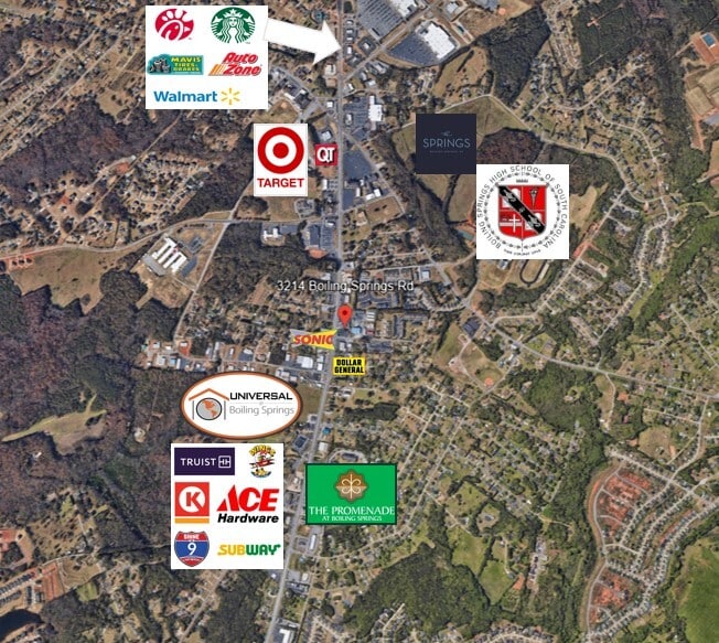 3214 Boiling Springs Rd, Boiling Springs, SC for sale - Aerial - Image 2 of 3