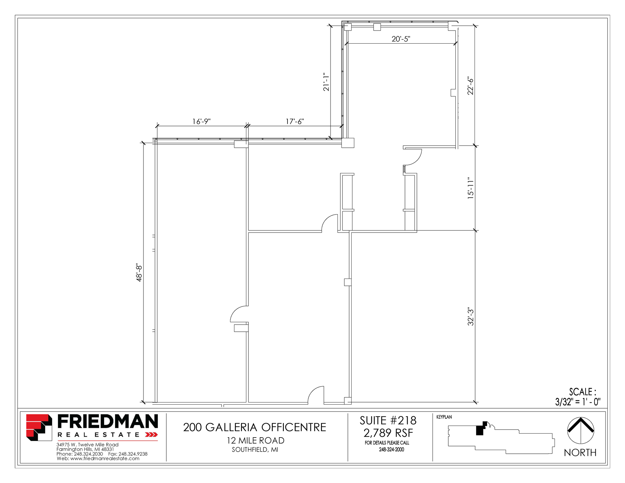 200 Galleria Officentre, Southfield, MI for sale Floor Plan- Image 1 of 2