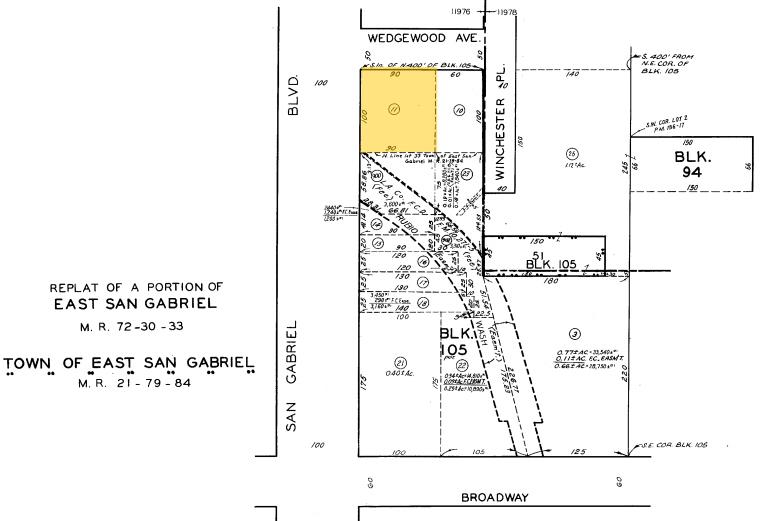 250 S San Gabriel Blvd, San Gabriel, CA for lease - Plat Map - Image 3 of 4