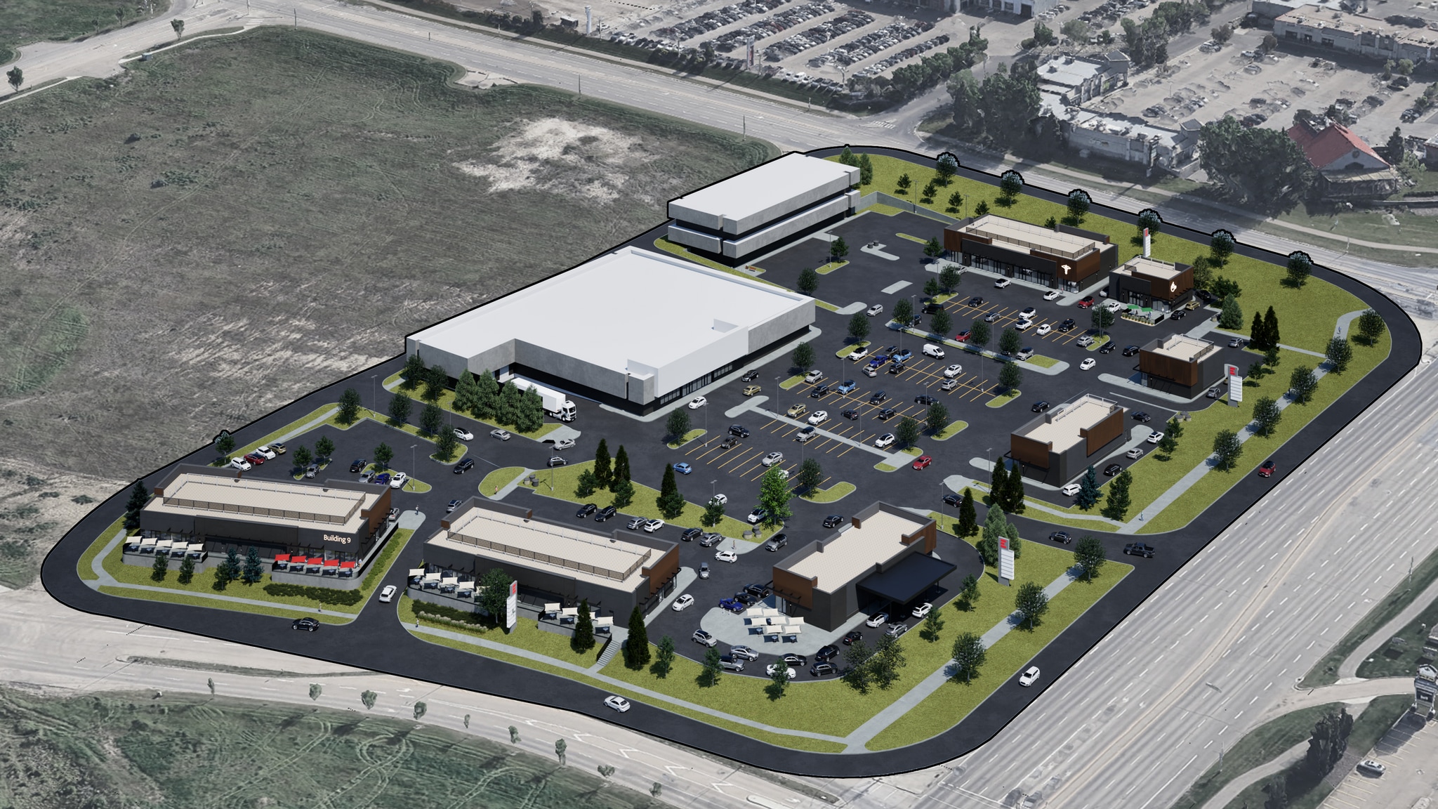 10000-10500 Baseline Rd, Sherwood Park, AB for lease Aerial- Image 1 of 6