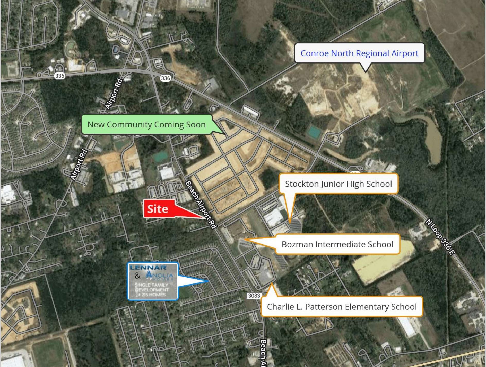 851 Beach Airport Rd, Conroe, TX for sale Aerial- Image 1 of 1