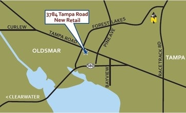 3784 Tampa Rd, Oldsmar, FL - AERIAL  map view