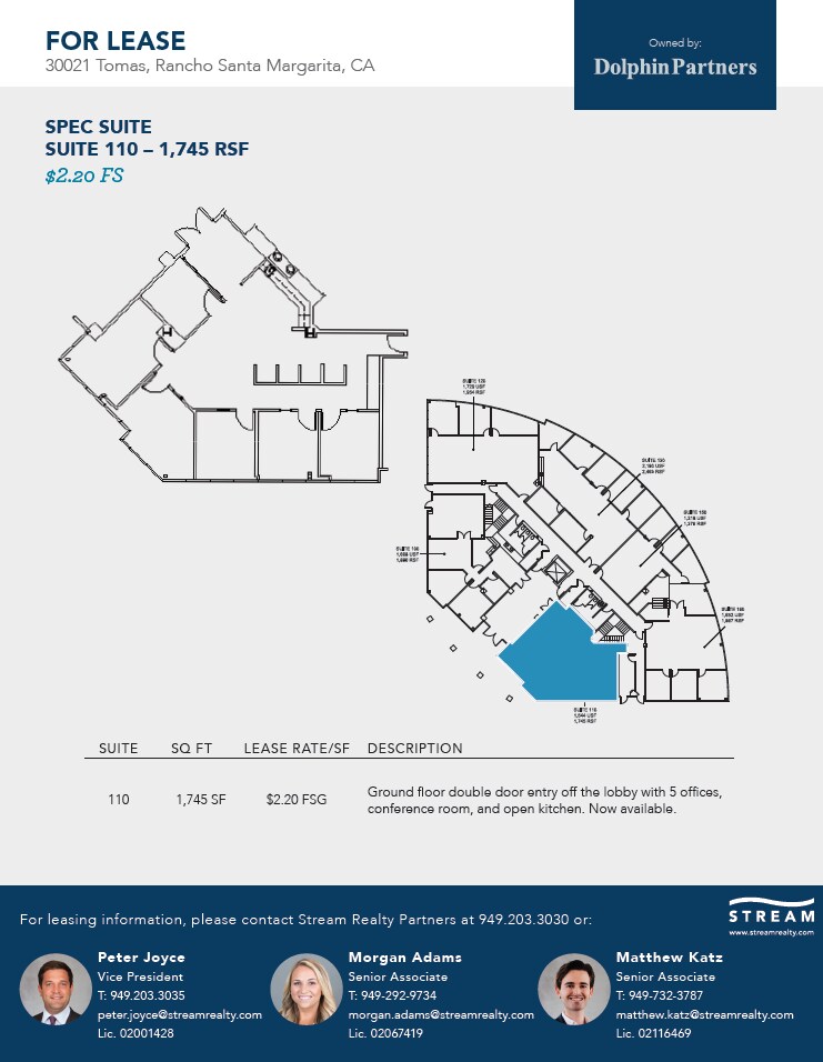 30021 Tomas Rd, Rancho Santa Margarita, CA for lease Floor Plan- Image 1 of 1
