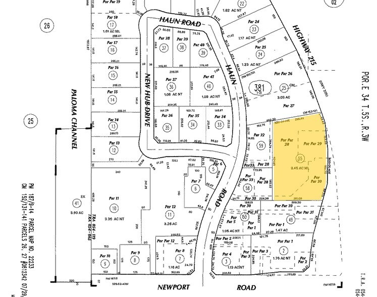 29826 Haun Rd, Menifee, CA for sale - Plat Map - Image 1 of 1
