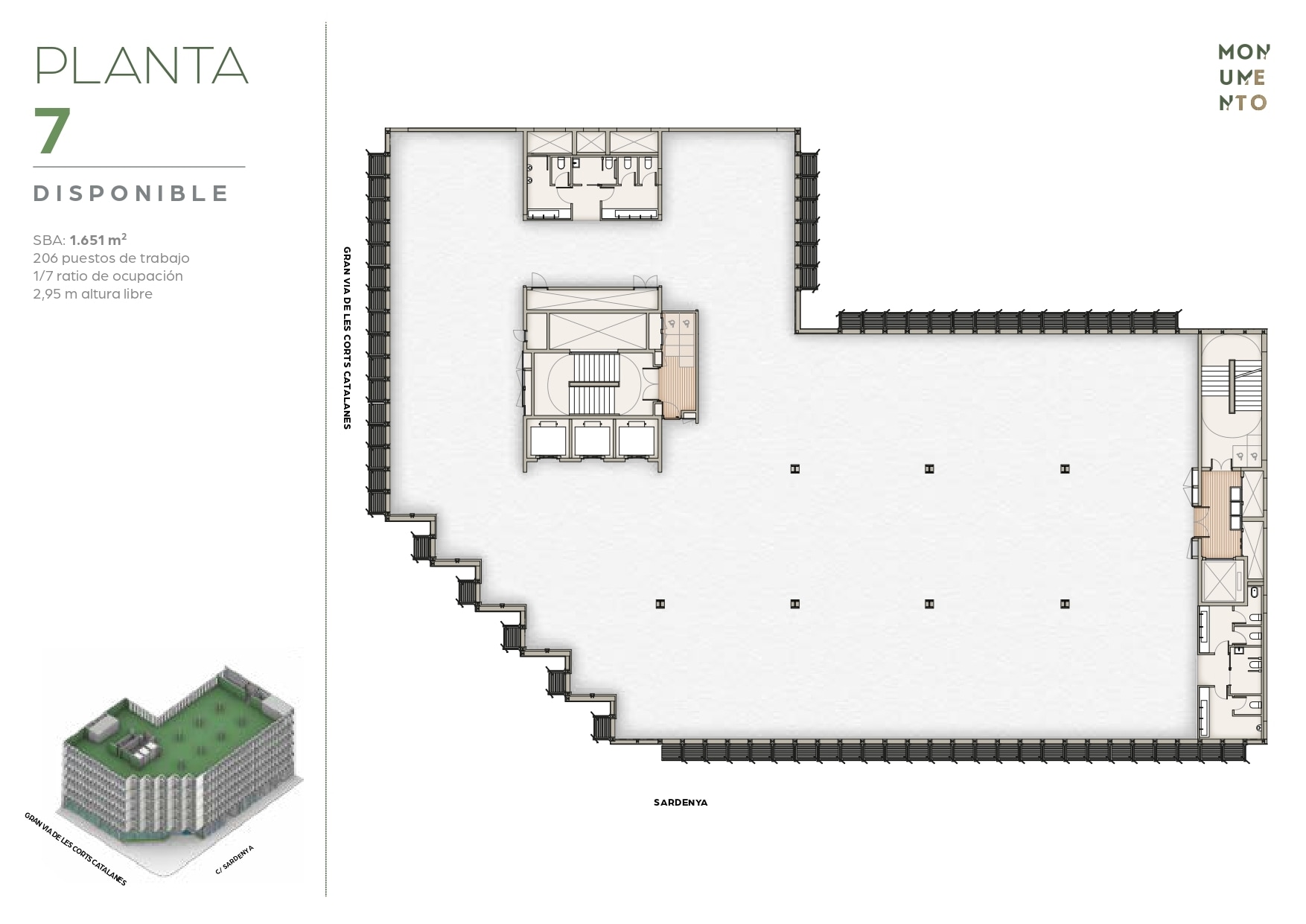 Gran Vía de les Corts Catalanes, 764, Barcelona, Barcelona for lease Typical Floor Plan- Image 1 of 2