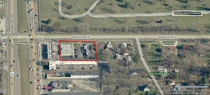 23861 W McNichols Rd, Detroit, MI - AERIAL  map view