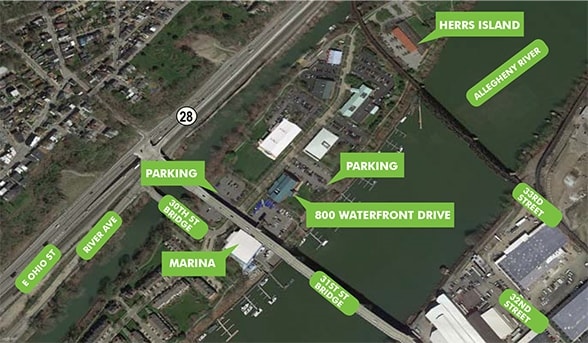 800 Waterfront Dr, Pittsburgh, PA for lease - Aerial - Image 2 of 10