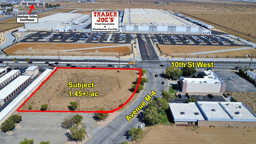NWC 10th Street W & Avenue M-4, Palmdale, CA for sale - Aerial - Image 1 of 5