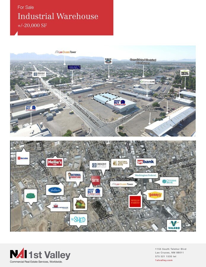 875 W Amador, Las Cruces, NM 88005 40,000 SF Warehouse for Lease or