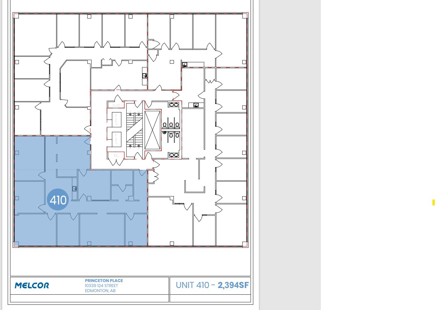 10339 124th St NW, Edmonton, AB for lease Floor Plan- Image 1 of 1