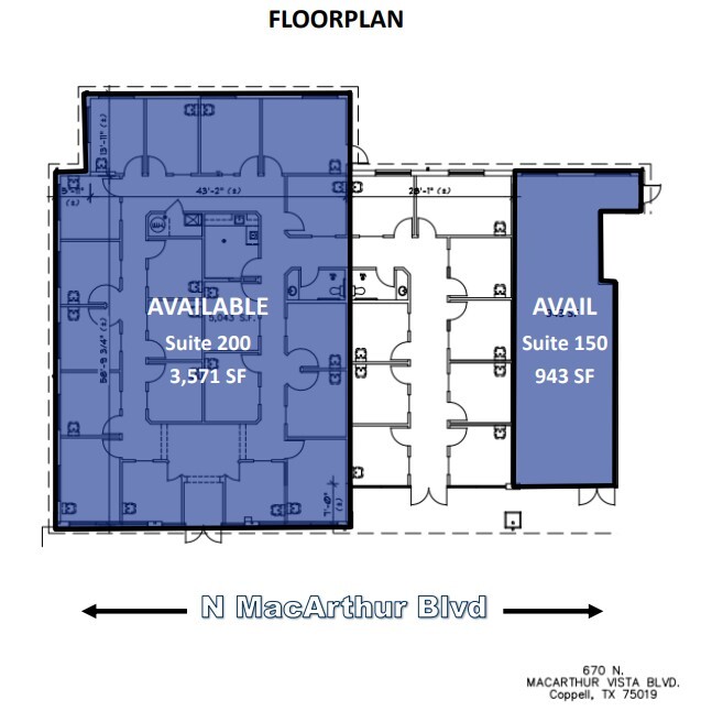 670 N MacArthur Blvd, Coppell, TX for lease Floor Plan- Image 1 of 1