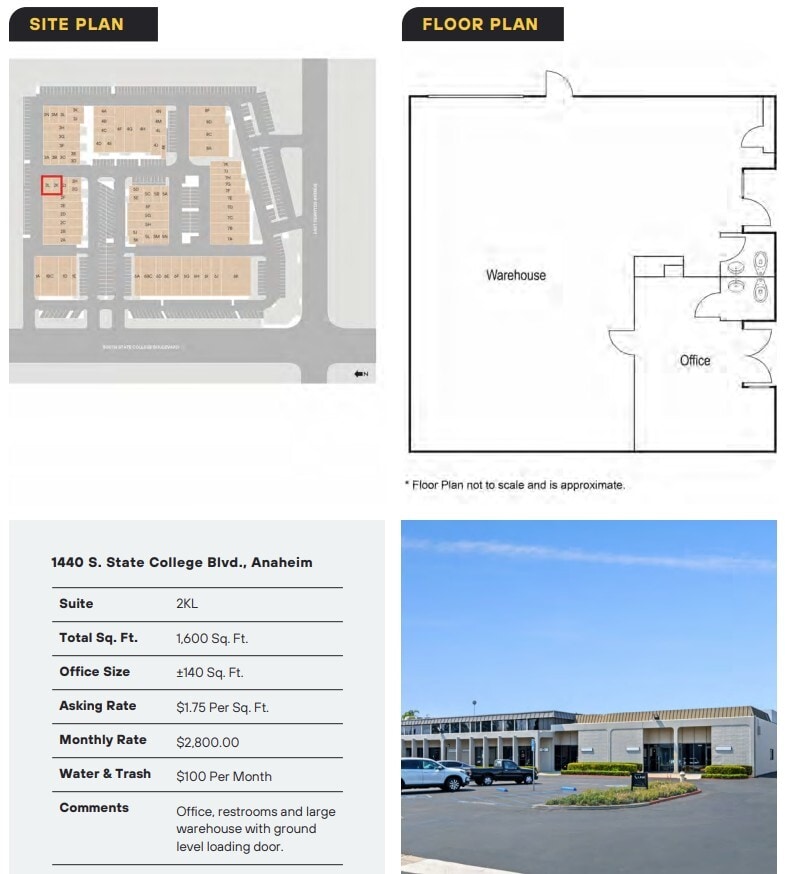 1440 S State College Blvd, Anaheim, CA for lease Floor Plan- Image 1 of 1