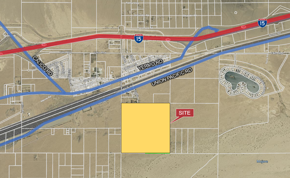 Yermo Rd 153 Acres, Yermo, CA for sale Aerial- Image 1 of 1