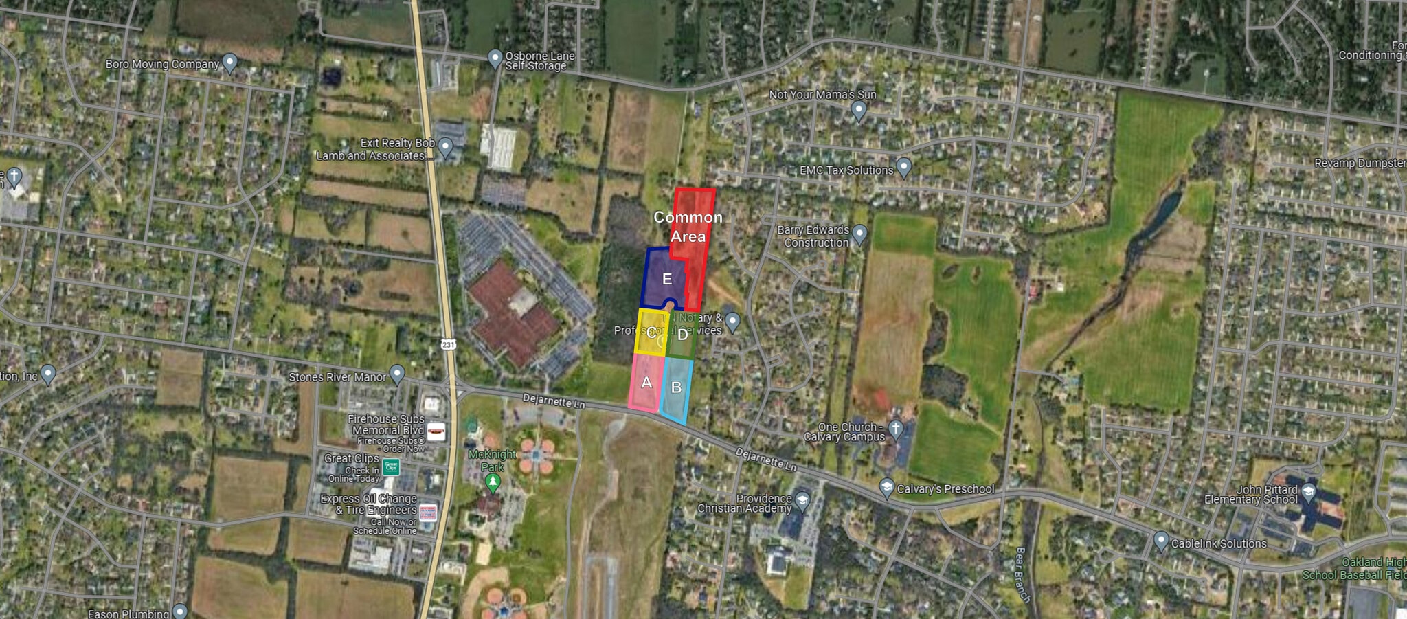 DeJarnett Ln, Murfreesboro, TN for sale Aerial- Image 1 of 2