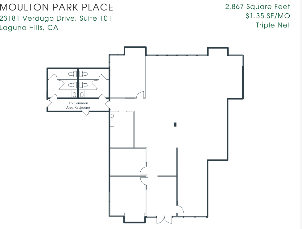 23181 Verdugo Dr, Laguna Hills, CA for lease Floor Plan- Image 1 of 1