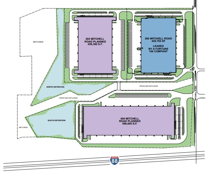 302 Mitchell Rd, North Aurora, IL for lease Site Plan- Image 1 of 1