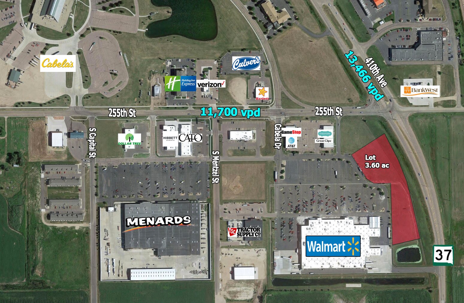 1101 E Spruce St, Mitchell, SD for sale Aerial- Image 1 of 1