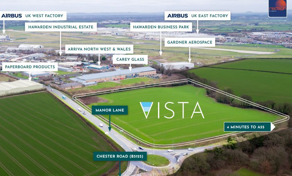 Manor Ln, Deeside for sale Aerial- Image 1 of 1