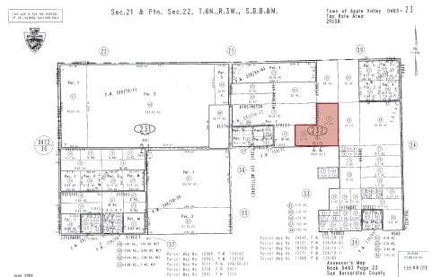 30 Acres Lafayette St & Navajo Rd, Apple Valley, CA for sale - Plat Map - Image 2 of 2
