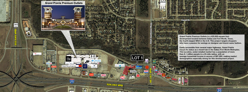 I-360 & I-20 Hwy, Grand Prairie, TX for sale - Other - Image 1 of 2