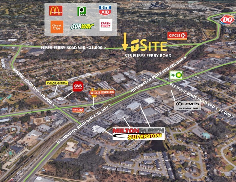 316 Furys Ferry Rd, Augusta, GA 30907 Land for Sale