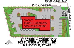 982 Turner Warnell Rd, Mansfield TX - Convenience Store