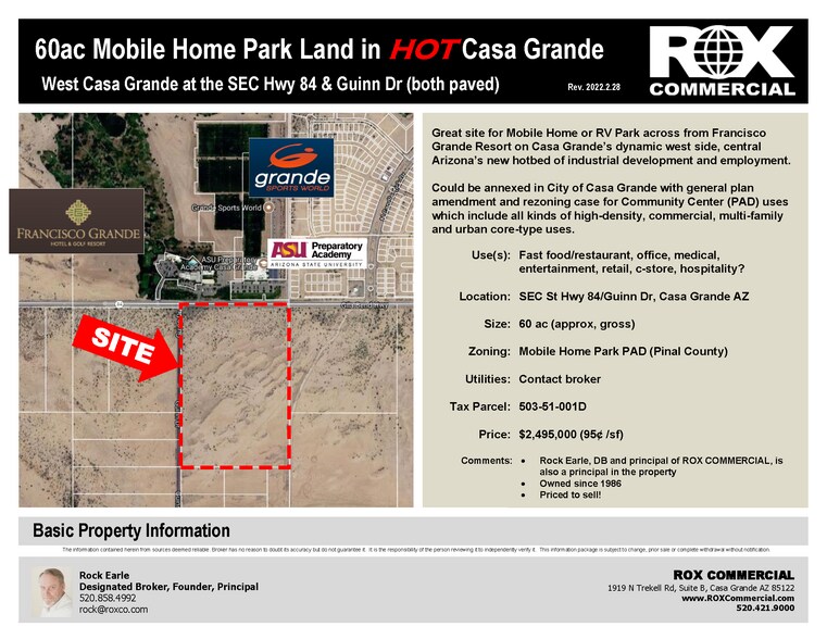 SEC S. Guinn Dr & W. Gila Bend Hwy, Casa Grande, AZ 85193 60ac Mobile