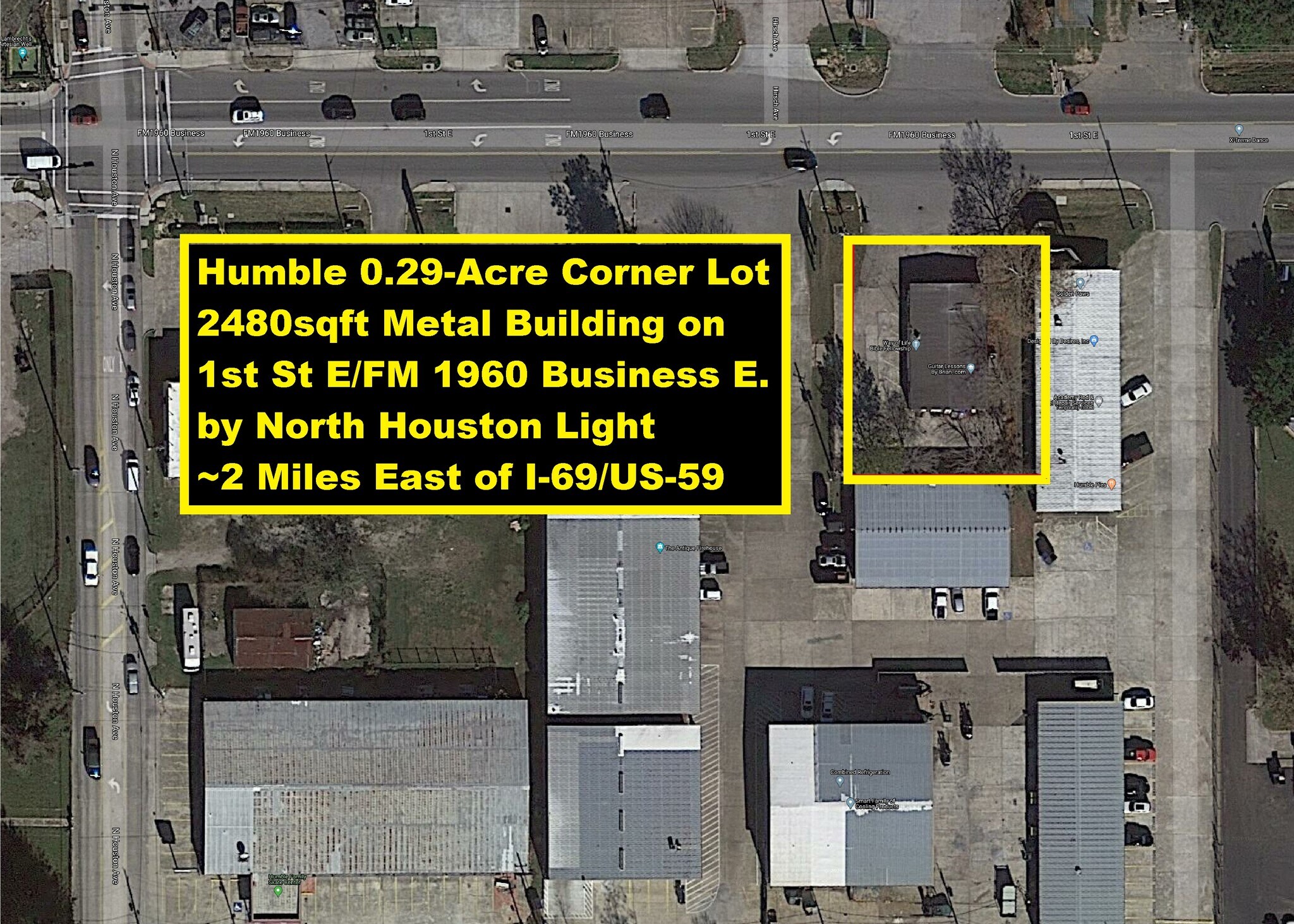 1102 1st St E, Humble, TX for sale Aerial- Image 1 of 1