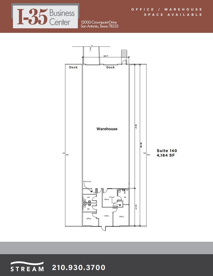 12000 Crownpoint Dr, San Antonio, TX for lease Floor Plan- Image 1 of 1