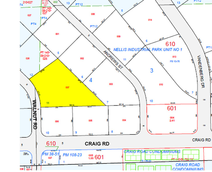 4450 N Walnut Rd, North Las Vegas, NV for lease - Plat Map - Image 2 of 3