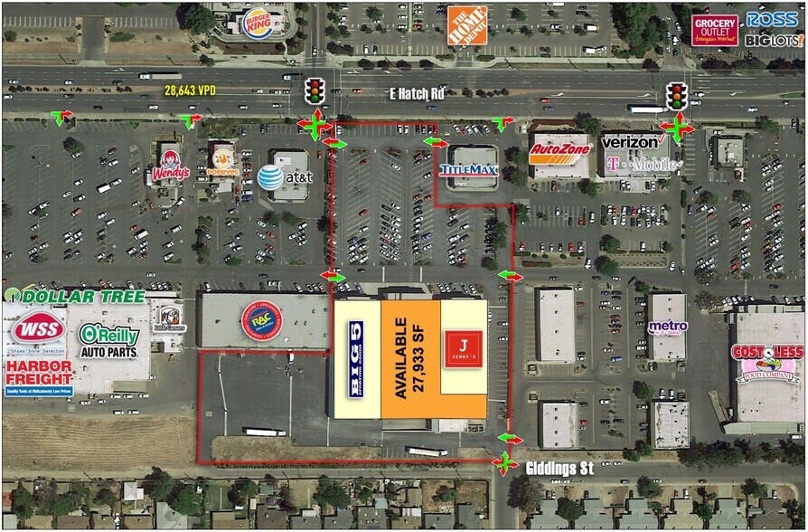 1324-1650 Hatch Rd, Modesto, CA for lease - Site Plan - Image 2 of 3