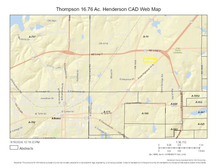 2165 Tyler St, Athens, TX 75751 Thompson 16.76 Ac.