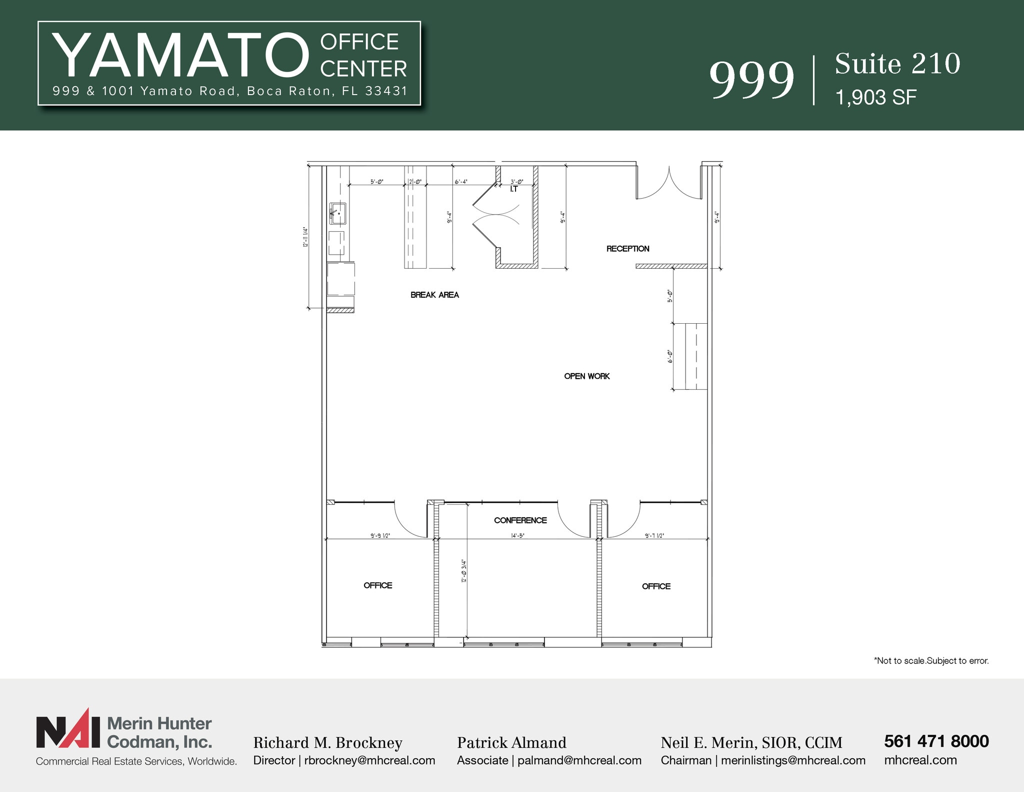 999-1001 W Yamato Rd, Boca Raton, FL for lease Floor Plan- Image 1 of 2