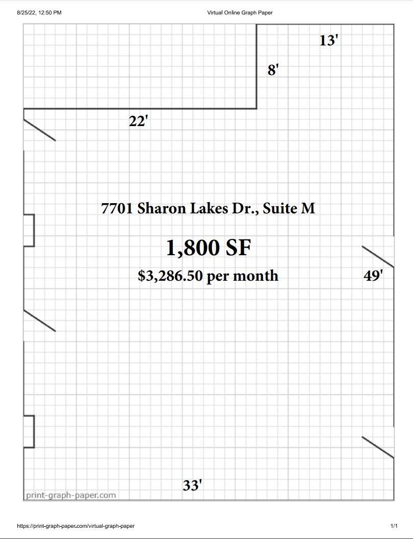 7701 Sharon Lakes Rd, Charlotte, NC for lease Floor Plan- Image 1 of 1