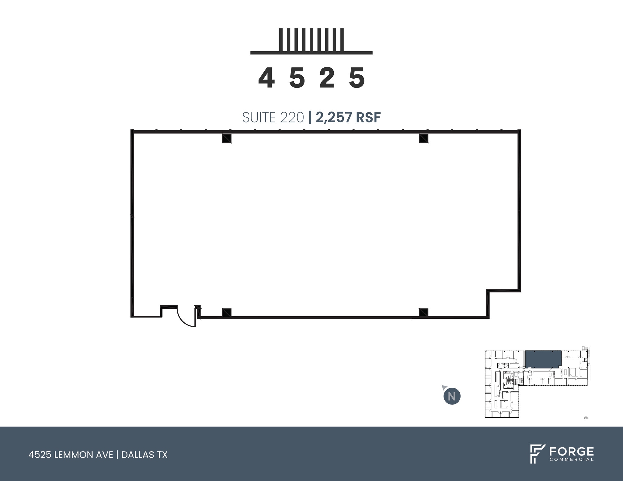4525 Lemmon Ave, Dallas, TX for lease Floor Plan- Image 1 of 1