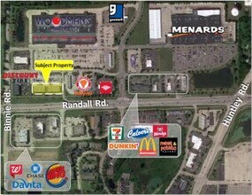 2158-2168 N Randall Rd, Carpentersville, IL - AERIAL map view