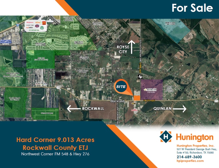 Northwest Corner FM 548 & Hwy 276, Royse City, TX for sale - Building Photo - Image 1 of 1