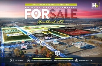 101 Darr St, Brookland, AR - AERIAL  map view - Image1