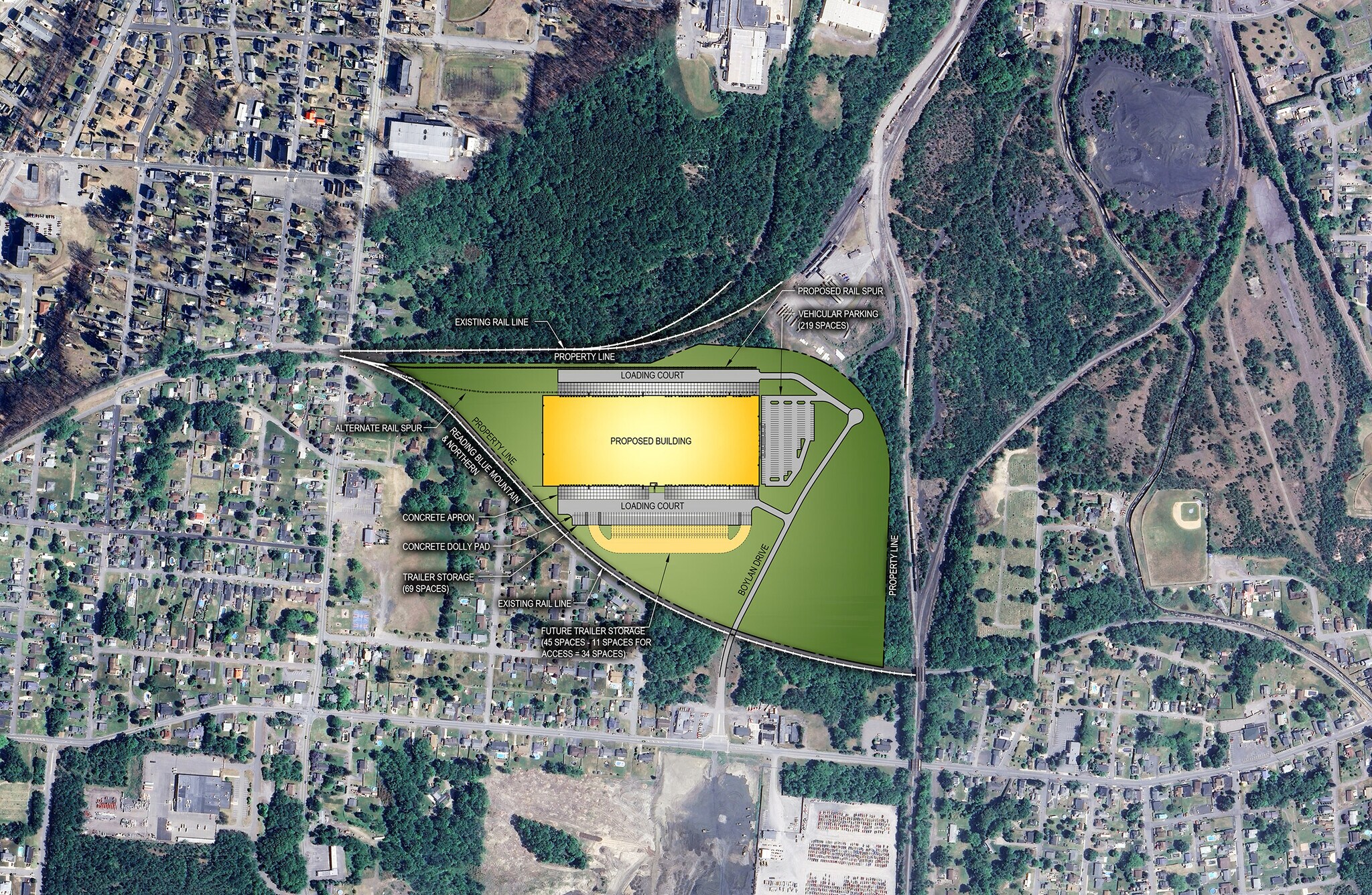 McAlpine St & Boylan Dr, Duryea, PA for lease Aerial- Image 1 of 3