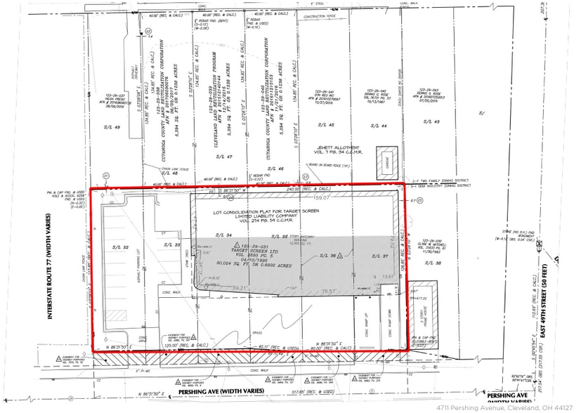 4711 Pershing Ave, Cleveland, OH for sale - Site Plan - Image 1 of 1
