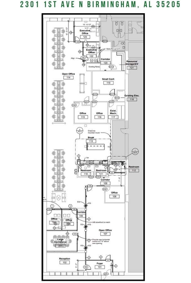 2301 1st Ave N, Birmingham, AL 35203 - Unit 101 -  - Floor Plan - Image 1 of 2