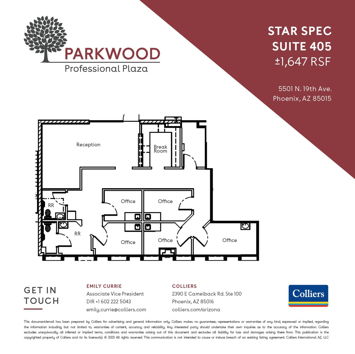 5501 N 19th Ave, Phoenix, AZ for lease Floor Plan- Image 1 of 1