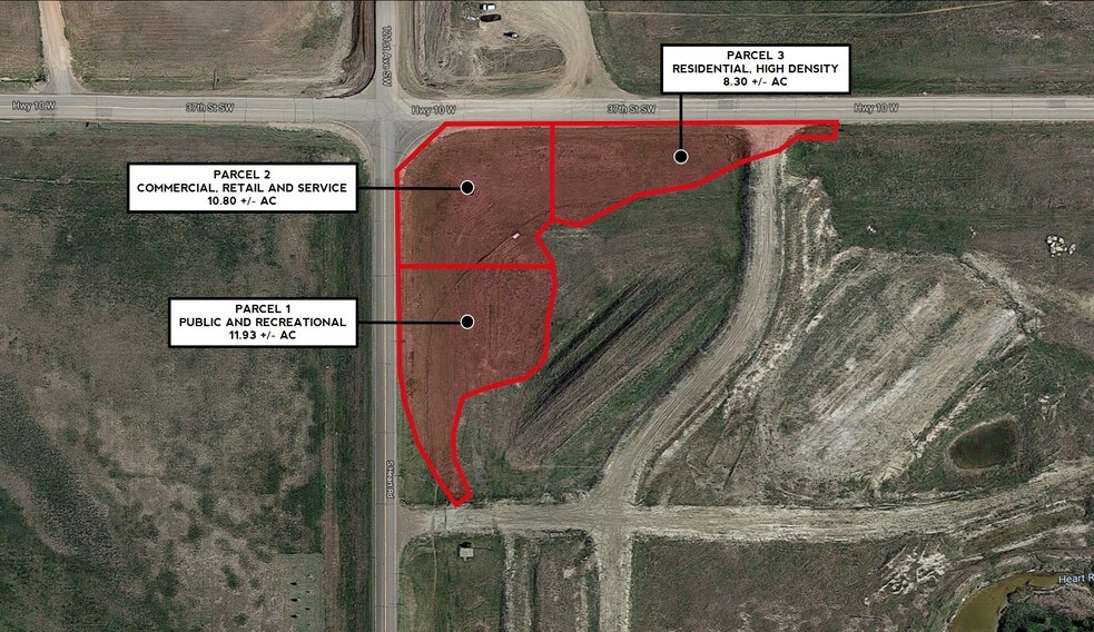 Old Highway 10, South Heart, ND for sale - Aerial - Image 1 of 1