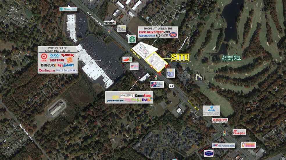 2800 West Roosevelt Boulevard, Monroe, NC for lease - Aerial - Image 1 of 3