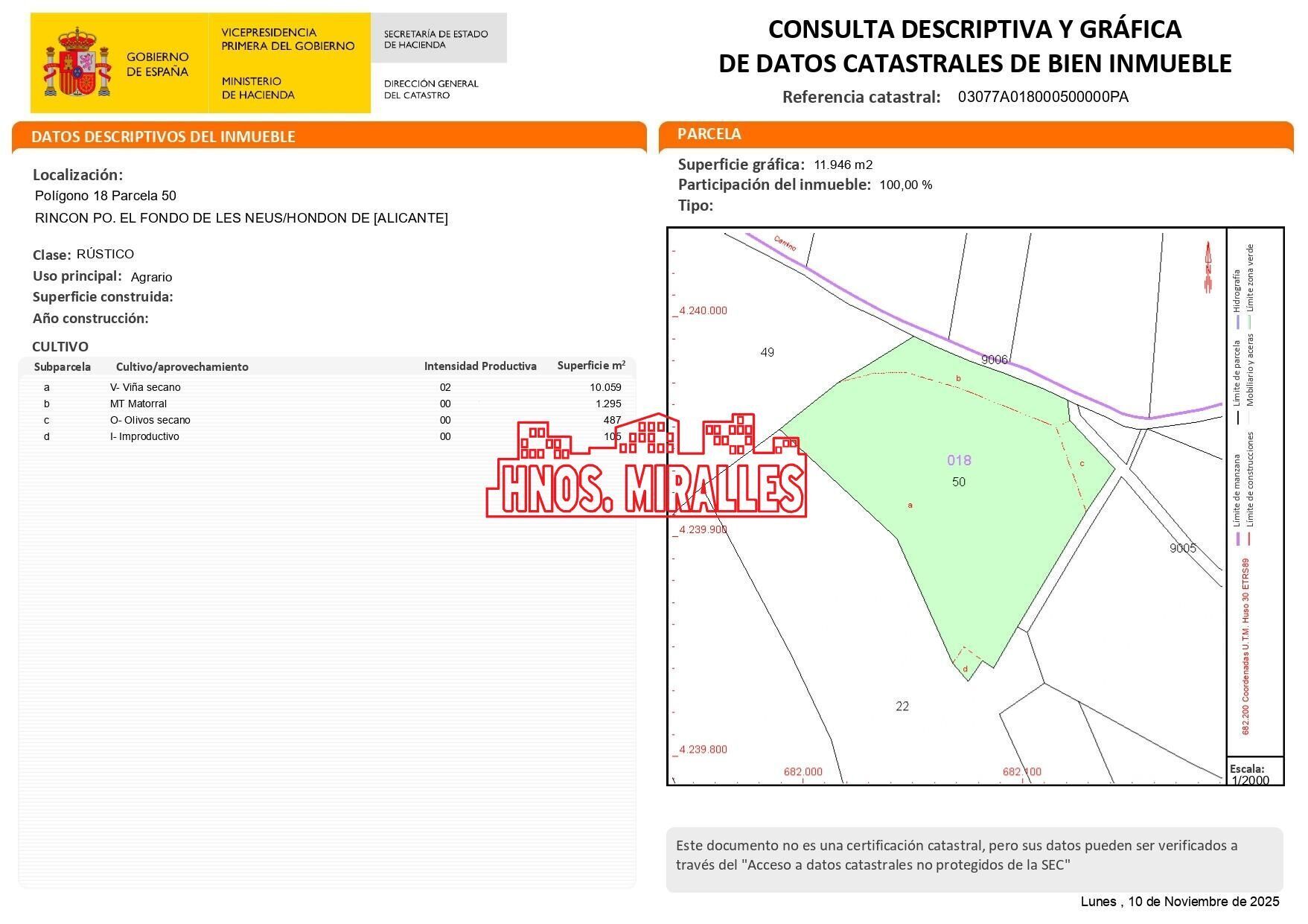 Land in HONDÓN DE LAS NIEVES for sale Building Photo- Image 1 of 2