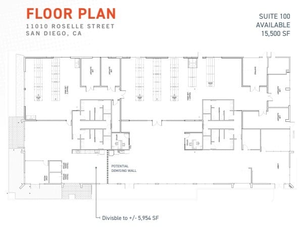 11010 Roselle St, San Diego, CA for lease Floor Plan- Image 1 of 1